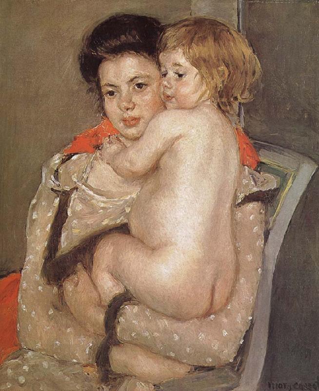 Mary Cassatt The girl holding the baby oil painting picture